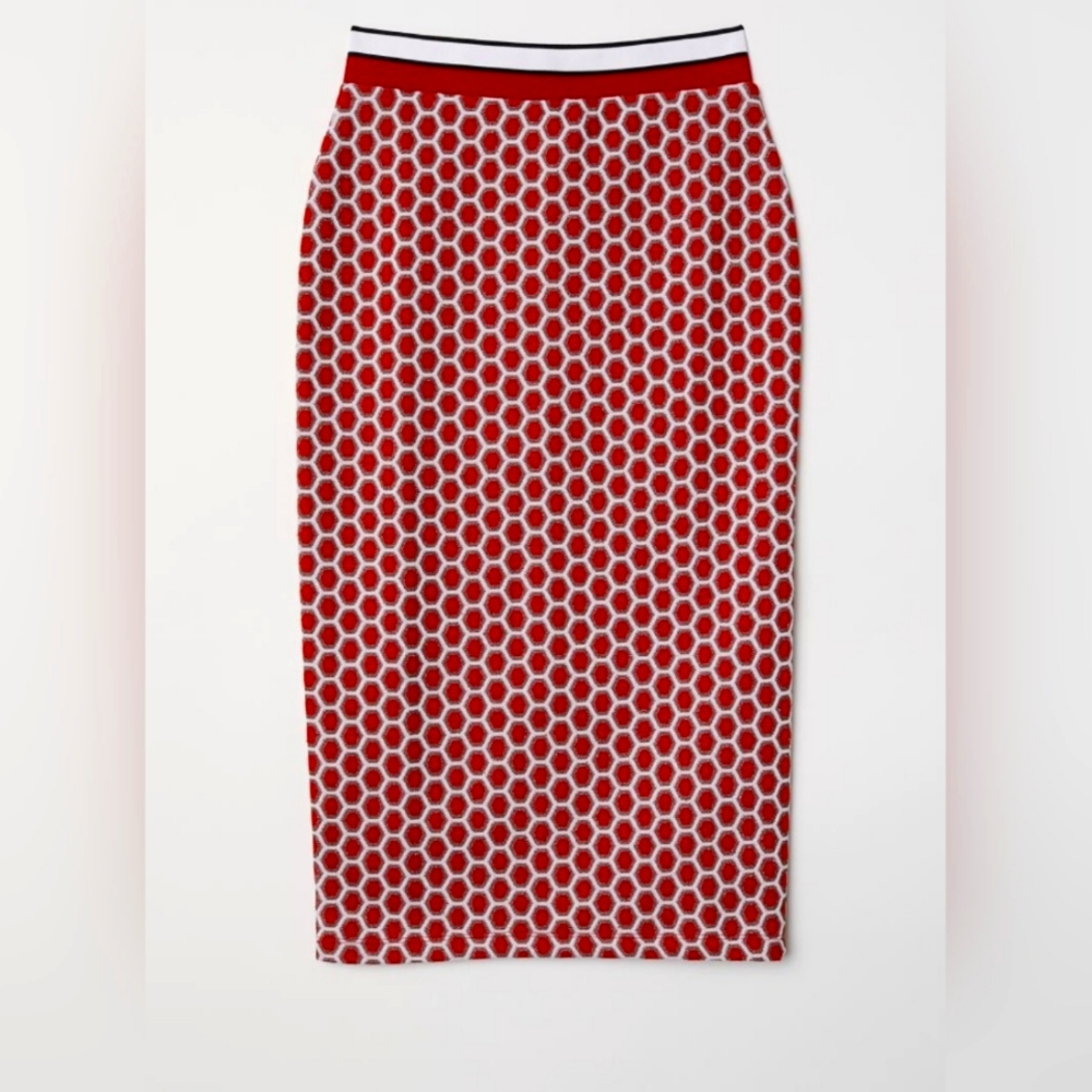 GP & J BAKER X H&M PATTERNED PENCIL SKIRT SZ XS